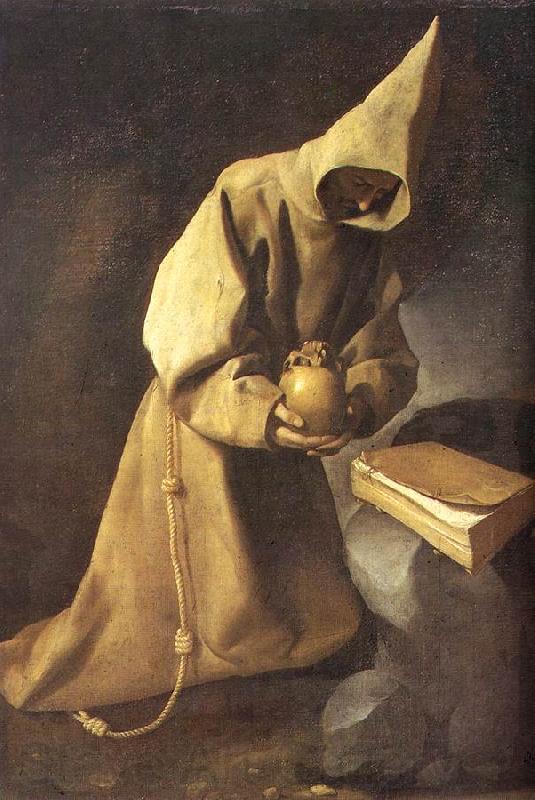 ZURBARAN  Francisco de Meditation of St Francis Spain oil painting art